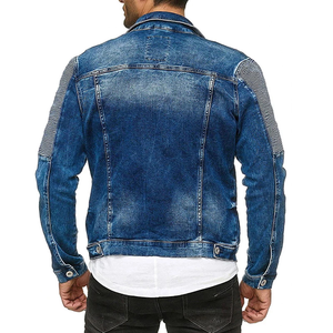 Chaqueta vaquera OEM para hombre, prendas de vestir informales, chaqueta de otoño, chaqueta vaquera abotonada, chaqueta vaquera de gran tamaño para hombre - Product Image 3