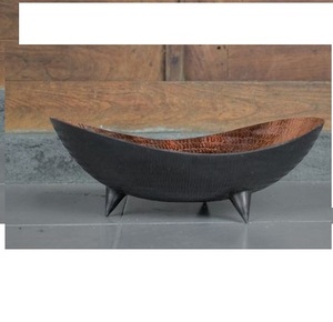 Cuenco de vela curvo de Metal dorado con diseño martillado, Decoración de mesa de alta calidad, tarro de vela con soporte - Product Image 4