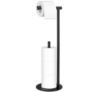 Porte-papier toilette en métal tendance plaqué nickel pour salle de bain, usage de nettoyage, porte-mouchoirs mural - Product Image 3