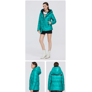 Blouson matelassé turquoise à col montant pour homme – Tendance urbaine, chaud, élégant, coupe-vent et respirant pour l'hiver - Product Image 2
