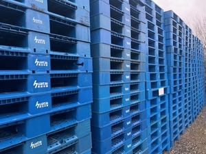New/<b>Used</b> Factory Low Price Industrial Standard PLASTIC <b>PALLET</b> 3 RUNNER 1100x1100MM Heavy Duty 2-Way Entry for Sale - Product Image 6