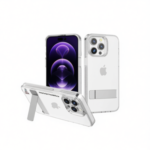 Étui transparent antichoc en TPU+PC avec support intégré pour téléphone portable - Product Image 1