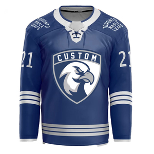 Nouveau design, maillot de hockey sur glace 100% polyester sublimé, vêtements de sport d'équipe personnalisés, maillot de hockey sur glace pas cher de haute qualité OEM - Product Image 3