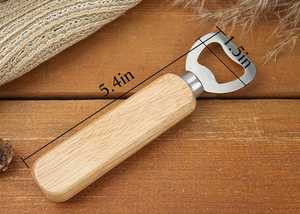 Diseño moderno Nuevo mango de madera de acero inoxidable Hecho a medida Abrebotellas hechos a mano de alta calidad Accesorios de cocina - Product Image 3