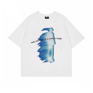 Camisetas personalizadas de alta calidad Estilo callejero informal Manga corta 180 gramos Peso Impresión digital Producción en masa - Product Image 1