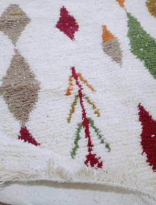 พรมขนสัตว์ Beni ourain พรมทอมือสไตล์โมรอคโคพรม OEM สีสันสดใสสำหรับพื้นที่ห้องครัว - Product Image 2