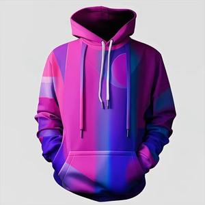 OEM ODM personnalisé nouvelle mode impression 3D sweat à capuche violet haute qualité Y2k vêtements femmes vêtements de sport décontractés automne rue vêtements - Product Image 2