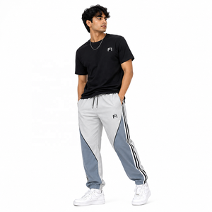 Wholesale <b>Athletic</b> Trousers Drawstring Elastic Waist Color Block Training Casual Jogging Bottoms Custom Fit men's pants USA - Product Image 1