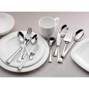 Ensemble de couverts de luxe en acier inoxydable argenté avec poignée royale pour la vaisselle de maison et de restaurant - Product Image 3