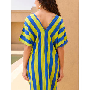 Vestido Kaftan Sol con Cintura Natural, Tela Modal Suave, Estampado Digital - Product Image 5