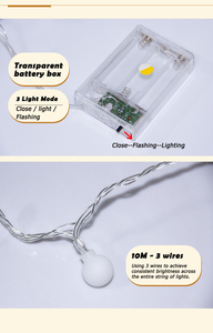 <span class=keywords><strong>Led</strong></span> String ánh sáng <span class=keywords><strong>mini</strong></span> bóng môi trường xung quanh đèn ánh sáng ngoài trời trang trí cho kỳ nghỉ Wedding party Patio Cổ Tích Vòng hoa trắng ấm trắng - Product Image 5