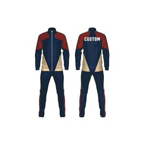 Ropa de correr sólida informal de alta calidad 100% poliéster Unisex juvenil chándal Warmups ligero - Product Image 1