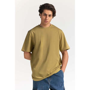 Camiseta Oversize de Manga Corta, Ecológica, 100% Algodón, Diseño Liso, Ligera, Estampada con Serigrafía, Elegante, de Color Sólido - Product Image 1