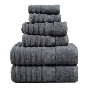 เซ็ตผ้าขนหนูคอตตอน8ชิ้นสุดหรูผ้ากำมะหยี่เนื้อหนานุ่มผ้าแห้งเร็วซึมซับดีเยี่ยมปักแบบกำหนดเองสำหรับโรงแรมและสปาขายส่ง - Product Image 6