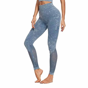 กางเกงเลกกิ้งเอวกลางเอวสูงสำหรับผู้หญิง, กางเกงเลกกิ้งผ้ายืดมีแถบสีล้วนกระชับสัดส่วนสำหรับฤดูหนาว - Product Image 6