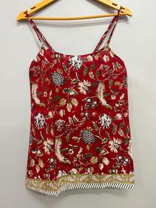 ชุดเสื้อผ้าใส่อยู่บ้านสำหรับผู้หญิงใส่ในฤดูร้อนกางเกงขาสั้นพิมพ์ลายบล็อกผ้าฝ้ายพร้อมคอตักเสื้อตัวบนชุดคลุมชายหาดคอลเลกชันสไตล์ตุ๊กตาเด็กทารก - Product Image 4