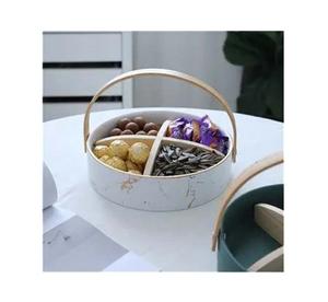 Tazón de almacenamiento de Metal ecológico pulido moderno de tendencia industrial para frutas secas, manijas con forma de caramelo y Chocolate - Product Image 1