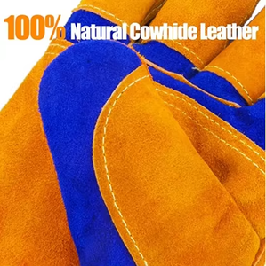 Heavy Duty Safety Factory Fashion <b>Long</b> Cuff Cowhide Split <b>Leather</b> Work Gardening Heavy Duty Welding <b>Gloves</b> - Product Image 4