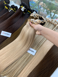 ผมต่อเวียดนามคุณภาพสูงแบบซุปเปอร์ดับเบิ้ลดรอว์น เวอร์จิ้น เวฟฟี่ สเตรท ทั้งแบบเทปและแบบเวฟท์ # PLA01 # บาลายาจ 40 ซม. ถึง 80 ซม. - Product Image 1