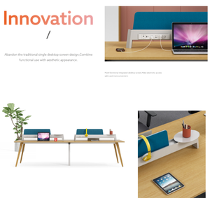 Bền và thanh lịch cuộc họp đồ nội thất thương mại hội nghị bảng với gỗ màu thép chân - Product Image 4