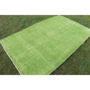 0.4x7.3 ft Rug, Turkish Vintage <b>Runner</b> Rug, <b>Green</b> Wool Rug - Product Image 2