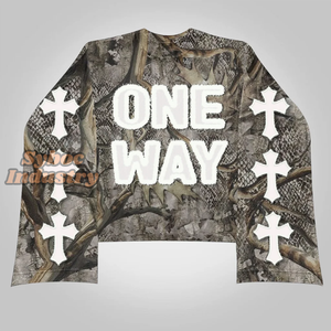 T-shirt long pour homme, coupe ample, style décontracté, en coton/fibre de bambou 320 GSM, effet délavé, double épaisseur, poids lourd - Product Image 2