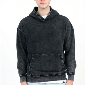Sweat à capuche surdimensionné de haute qualité pour hommes, pull à capuche surdimensionné personnalisé à manches longues, sweat à capuche délavé à l'acide vente directe d'usine - Product Image 4