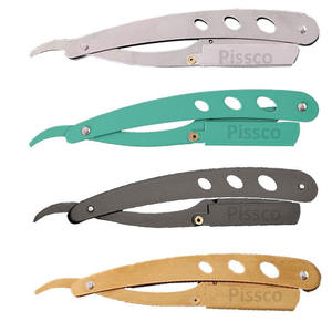 Mejor Empresa Pissco: Maquinilla de Afeitar de Barbero Plegable de Seguridad con Mango, Cuchilla Recta para Afeitar, Soporte para Maquinilla de Barbero, 1 Pieza - Product Image 5