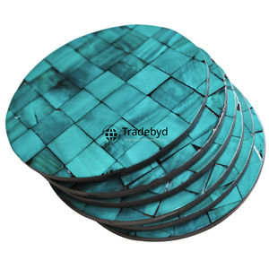 Tradebyd Mother of Pearl Inlay Coaster Decoración hecha a mano de lujo para restaurantes y hoteles - Product Image 5