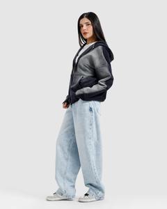 Sweat-shirts à capuche oversize tendance 2025 en molleton épais personnalisé, style streetwear vintage, délavé à l'acide, avec poche déchirée pour femmes - Product Image 4