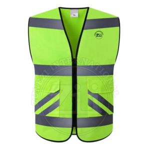 แจ็กเก็ตผ้าโพลีเอสเตอร์กันน้ำระบายอากาศได้ดีมองเห็นได้ชัดเจนสำหรับผู้ชาย Ansi Class 2ปรับแต่งโลโก้สำหรับงานกลางแจ้ง - Product Image 1