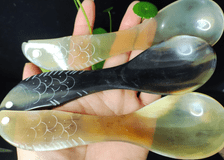 Cubiertos Cuerno Cuchara para ensalada Hecho a mano Utensilios de cocina ideales Mesa Restaurante Uso en Hotel Juego de cubiertos Herramientas de uso a granel Mango de lujo - Product Image 4