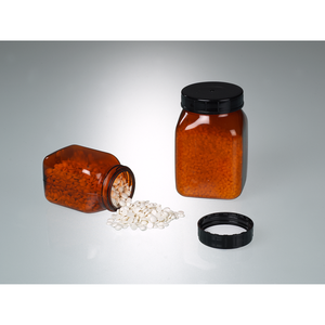 "Lab Bottles <b>Square</b> PVC Jar Wide Neck Brown Transparent Food & Chemical Liquids Safe-Burkle GmbH" - Product Image 1