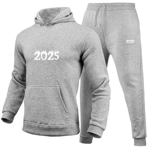 Conjunto de chándal de invierno de peso pesado para hombre con capucha sólida ecológica de alta calidad, ropa deportiva con logotipo personalizado - Product Image 6