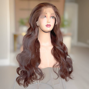 Meilleure qualité 100% perruque de cheveux humains vietnamiens couleurs de surbrillance perruques avant de lacet cheveux vierges qualité mélange de cheveux - Product Image 2