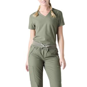 Ensembles de gommage pour infirmière personnalisés pour femmes Ensemble de gommage d'hôpital uniforme médical de style jogging pour les professionnels de la santé - Product Image 1