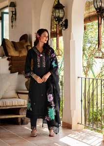 ชุดคอลเลกชั่นผ้าปากีสถานแบบอินเดียปักลายแฟนซีสำหรับงานปาร์ตี้เทศกาลลดราคา - Product Image 3