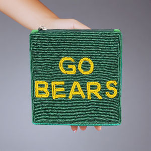 Mini bolsa amarilla verde hecha a mano de la mejor calidad, monedero de formas cuadradas para el día del juego, almacenamiento de dinero en efectivo múltiple, cierre de cremallera - Product Image 3