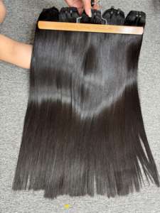 Superventas 100% Extensiones de cabello humano virgen vietnamita sin procesar Máquina recta de hueso de alta calidad Doble trama Doble - Product Image 4