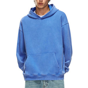 Loose Fit Drop Shoulder Heavy Weight Acid Washed <b>Men</b> <b>Hoodies</b> Low Price Best Sale Acid Washed Distressed <b>Hoodies</b> - Product Image 1