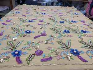 Tela de Encaje con Cuentas de Lujo de Diseñador para Vestidos de Noche de Mujer, Vestido de Novia, Bordado, Lavado en Seco - Product Image 4