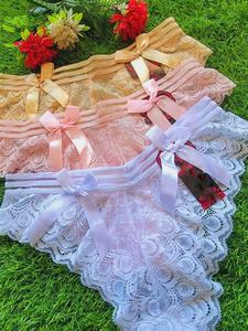 Bikini de algodón de tiro bajo para mujer, multipaquetes personalizables, opción de talla grande, ropa interior de punto transpirable de Bangladesh hecha sólida, cintura - Product Image 2