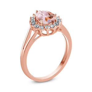 Capacidad de respuesta de 24 horas Corte de pera Morganita natural 8X6MM Piedra preciosa Compromiso Promesa Aniversario Anillo de bodas - Product Image 6