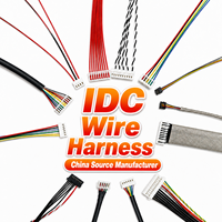 Kabel Konektor IDC Wire Harness 0.6 0.8 1.0 1.27 1.5mm Pitch Insulation Displacement untuk Peralatan Baterai Drone Kustom
