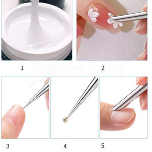 ที่ดันเล็บหนังที่ดันทรงแบบสองด้านทำจากสแตนเลสสตีลเครื่องมือแบบมืออาชีพสำหรับทำความสะอาดและดัดเล็บและเล็บเท้า - Product Image 3
