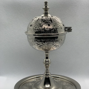 หัวเผาเครื่องหอมตกแต่งบ้านแบบดั้งเดิมจี้ทองแดงชุบเงินทำด้วยมือมีให้เลือกใหม่10ชิ้น - Product Image 1