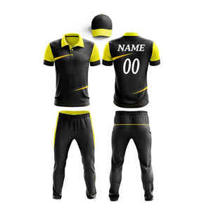 Uniformes de cricket personnalisés de haute qualité sublimés avec logo de marque personnalisé imprimé et nom d'équipe - Product Image 1