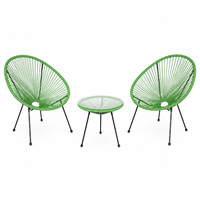 Modernes Outdoor-Bistro-Set aus PE-Rattan mit Eierstuhl und Tisch für Park, Hotel, Wohnzimmer und Schlafzimmer