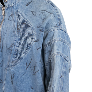 Chaqueta Vaquera para Hombre con Diseño de Parches y Color Azul, Estilo Shearling en la Parte Delantera - Product Image 3