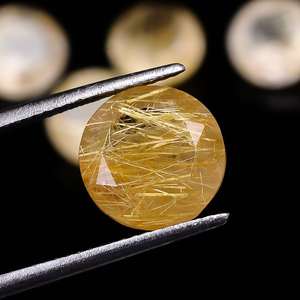คุณภาพสูงฟรีขนาดธรรมชาติทอง Rutile ควอตซ์ Cabochon พลอยหลวม Lot สําหรับเครื่องประดับ Healing พลอย Healing ราคาต่ํา - Product Image 2